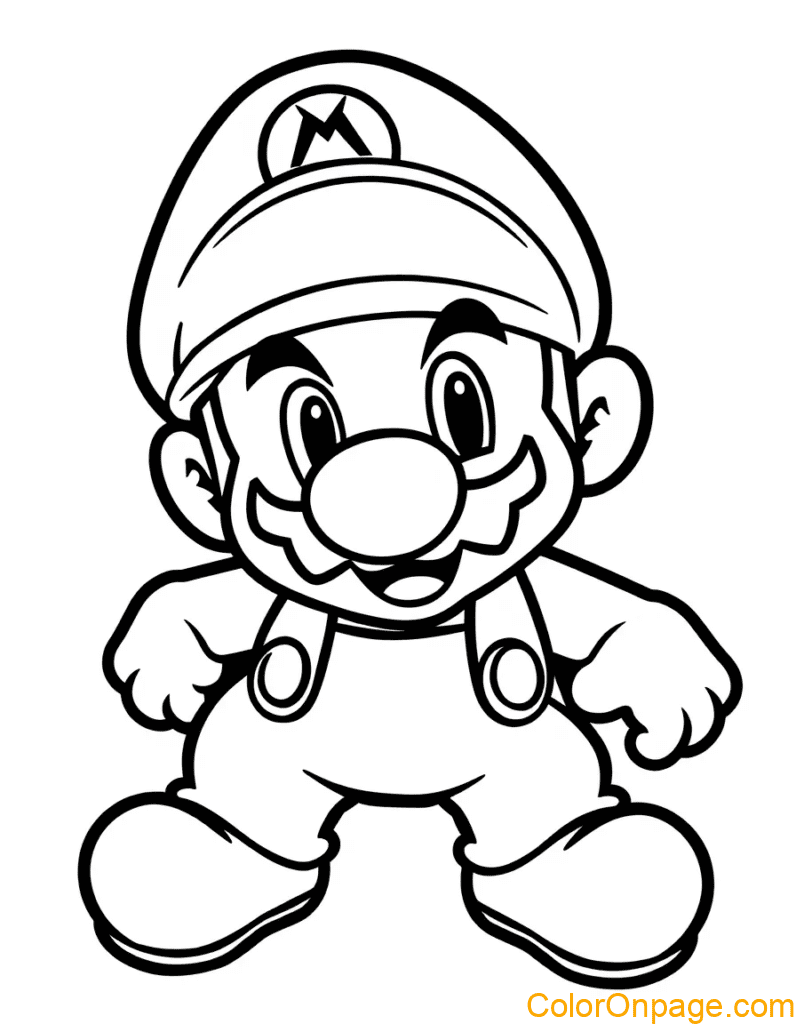 Simple Mario coloring pages (1)