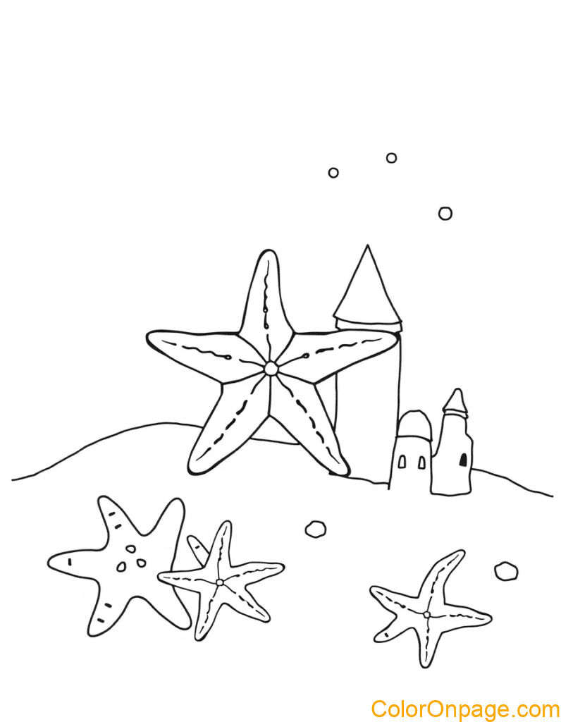 Starfish Coloring Page