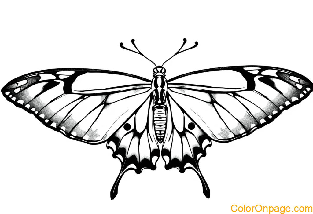 Swallowtail Beauty Coloring Page