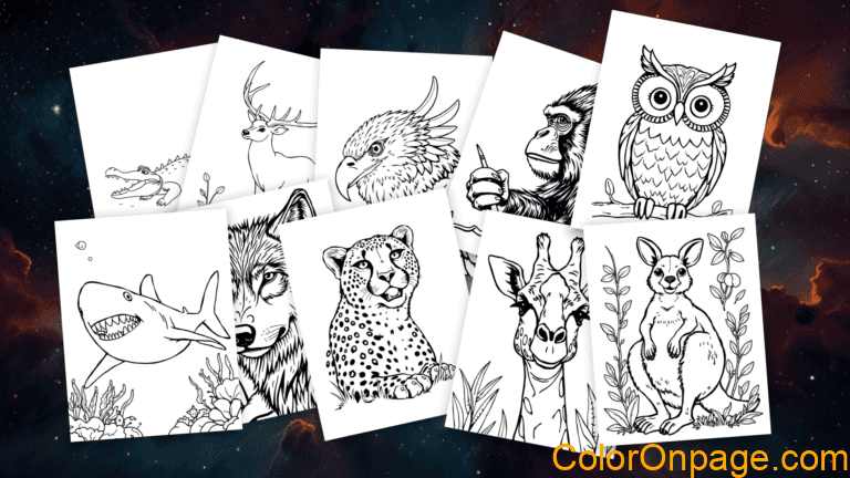 Top 20 Animals for Children’s Coloring Pages Fun and Educational Activities.