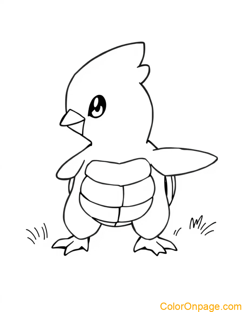 Torchic coloring page