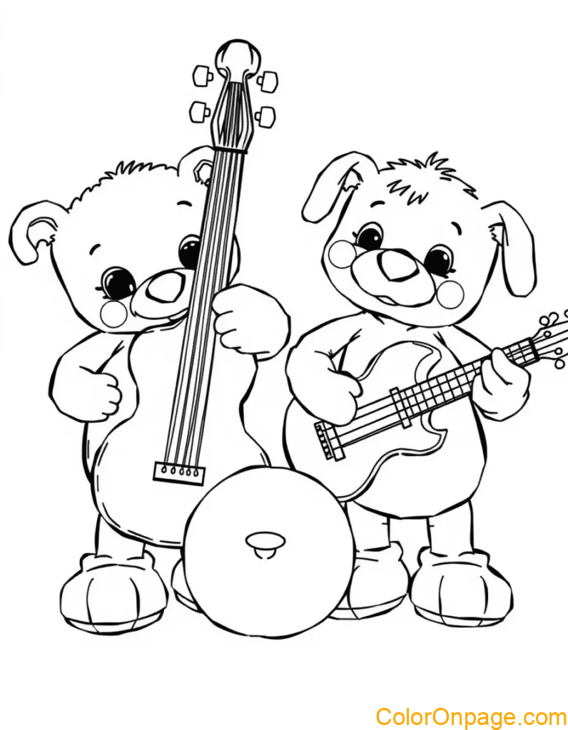 Toy Band Coloring Page