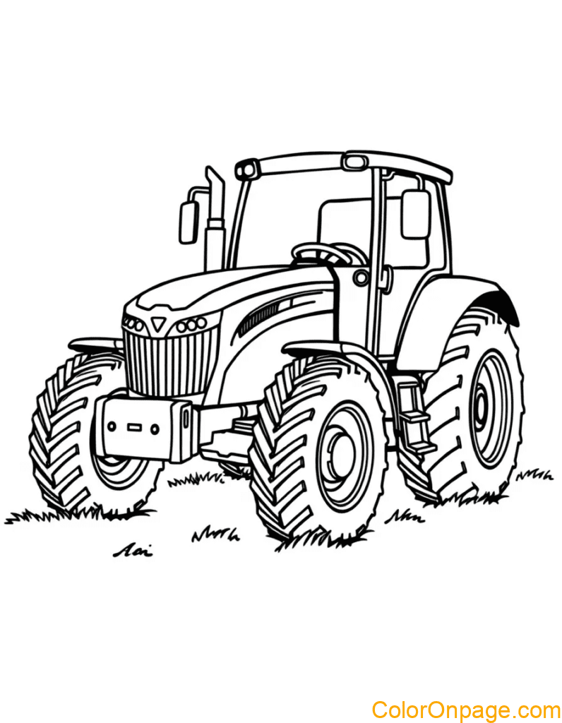 Tractor Coloring Page