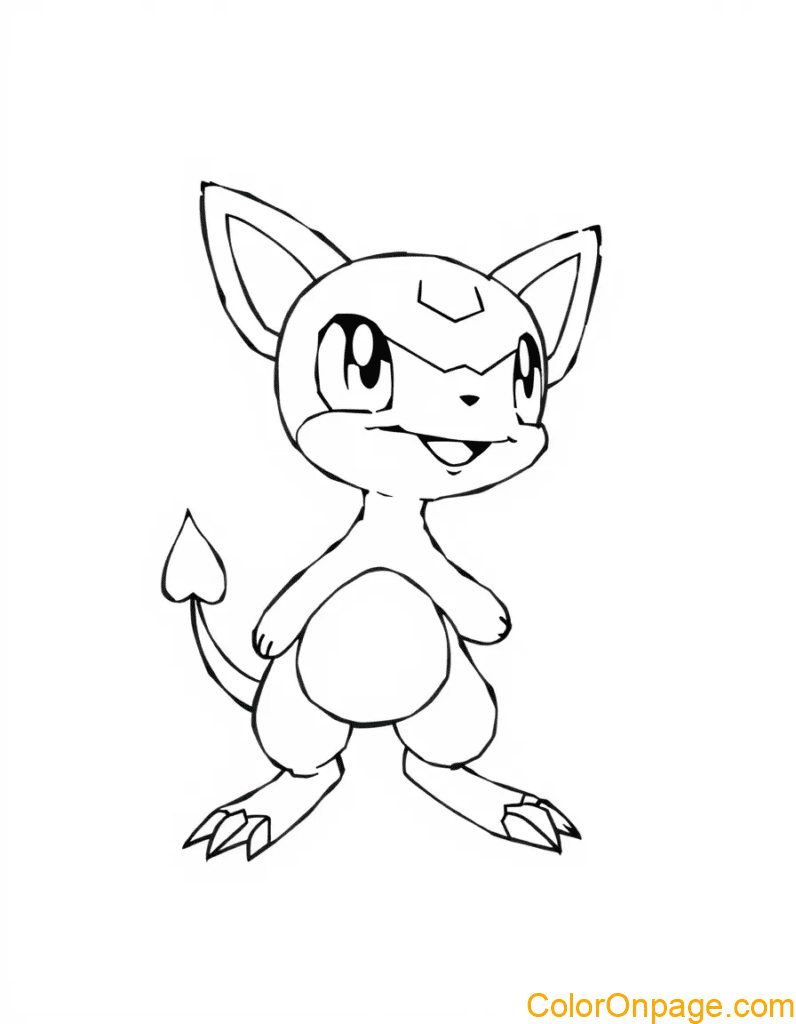 Treecko coloring page