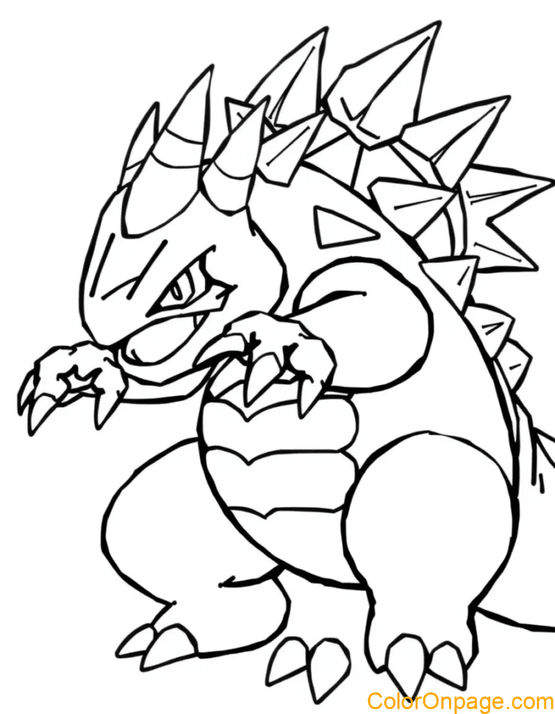 Tyranitar coloring page