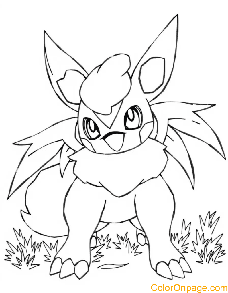 Volcarona coloring page