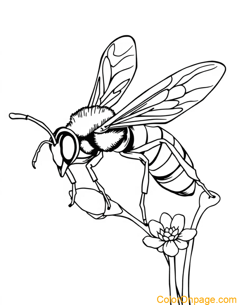 Wasp Coloring Page