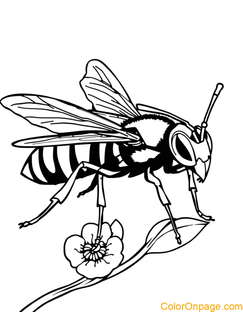 Wasp Coloring Page