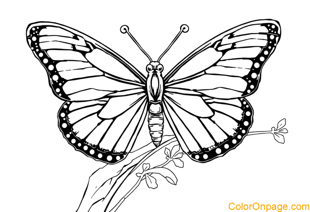 Winter Frost Butterfly Coloring Page