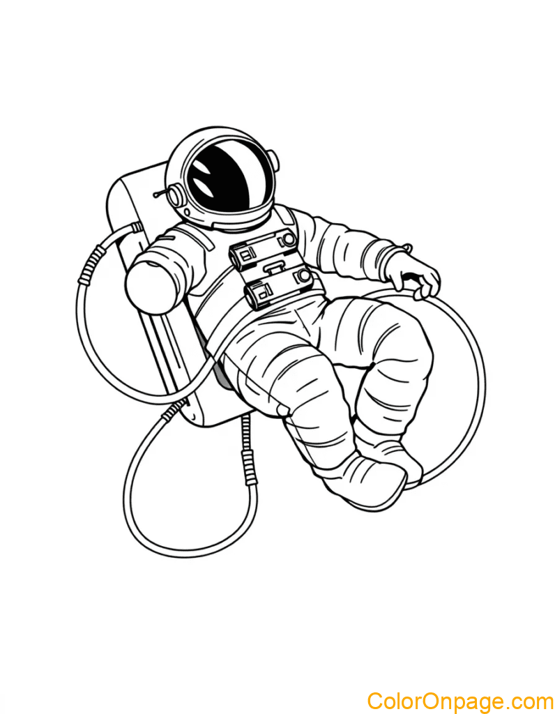 Zero Gravity Fun Coloring Page