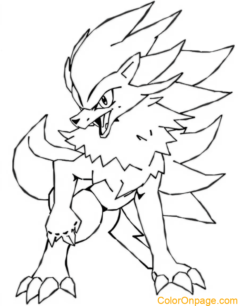 Zoroark coloring page