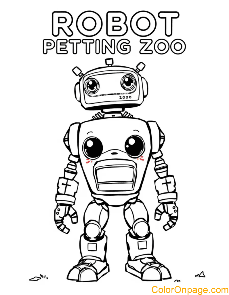 robot-petting-zoo-coloring-page
