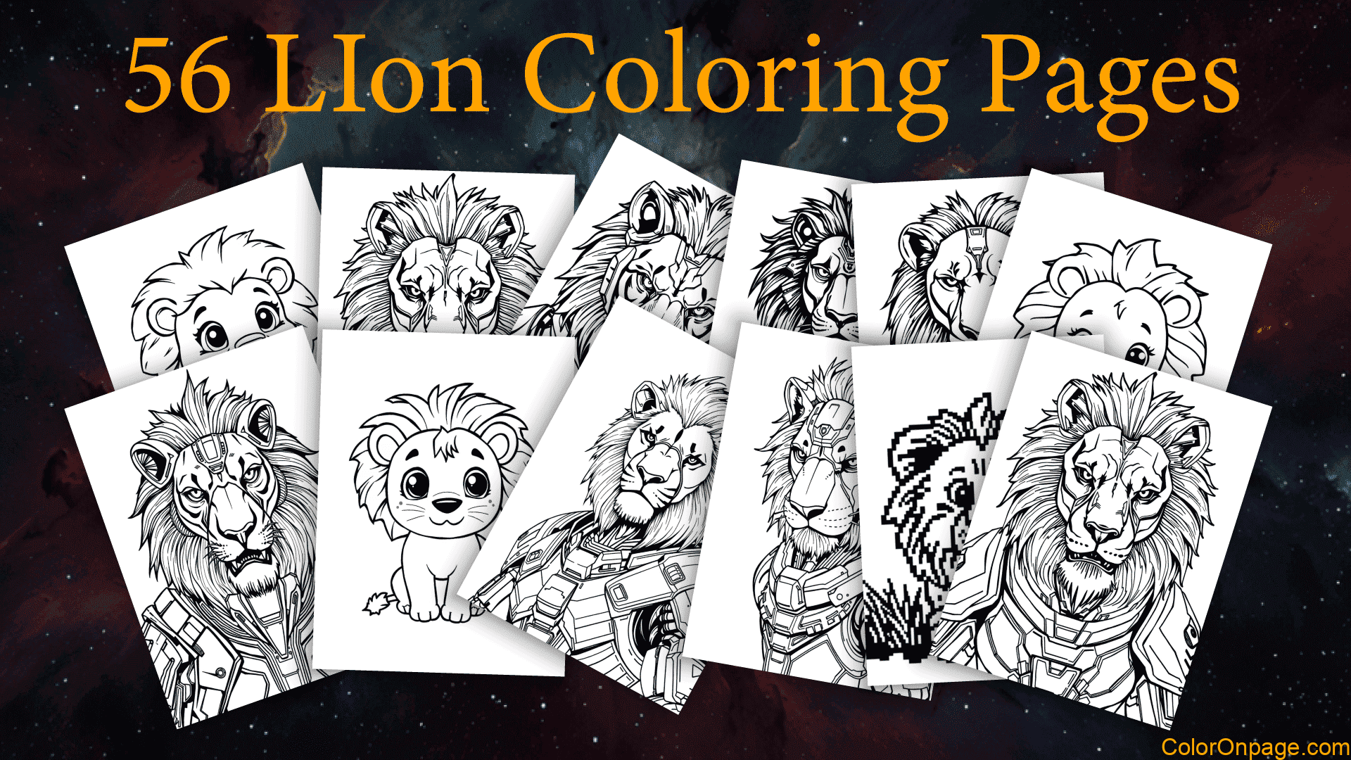 56 Free Download and Printable Lion Coloring Pages for Kids and Adults