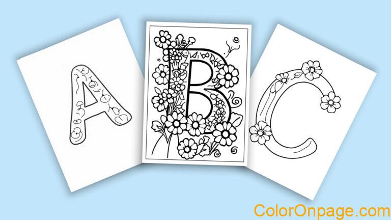 10 Alphabet Coloring Pages