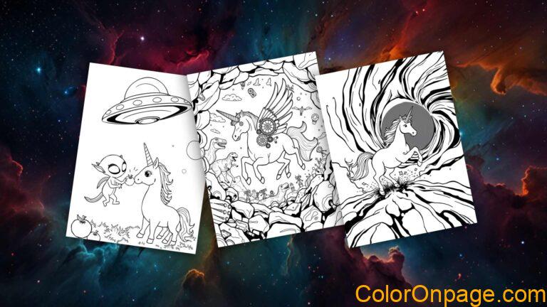 10 Fantasy Unicorn Coloring Pages (Free Printable and Download for Kids & Adults)
