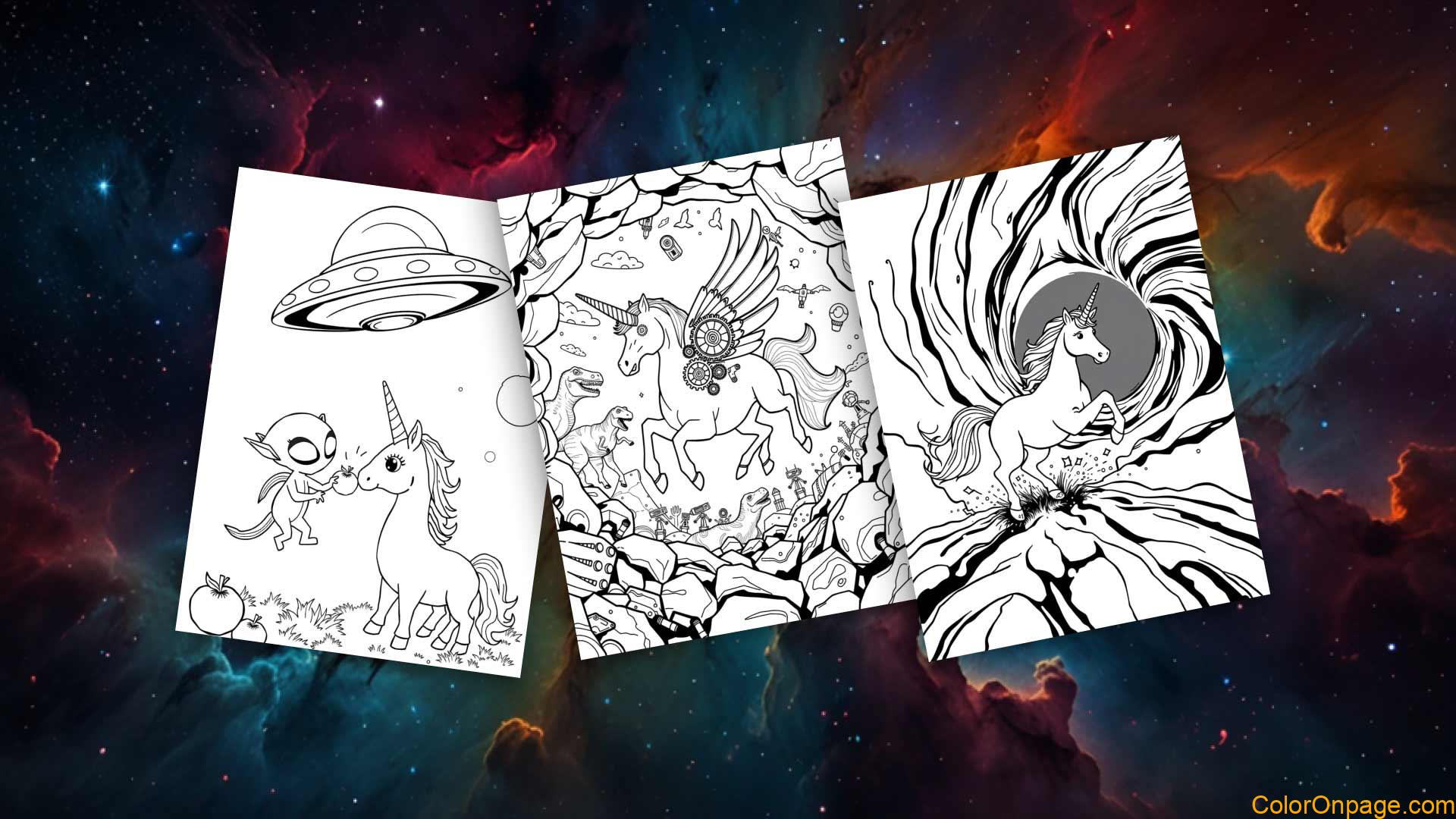 10 Fantasy Unicorn Coloring Pages (Free Printable and Download for Kids & Adults)