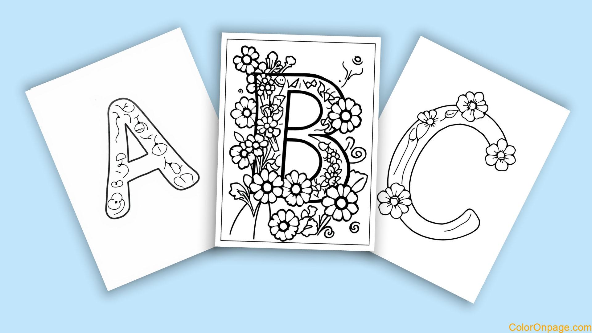 10 Alphabet Coloring Pages