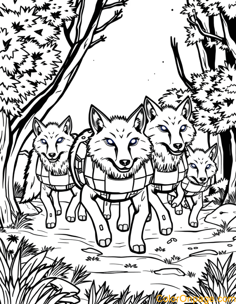 wolf-drone-pack-coloring-page