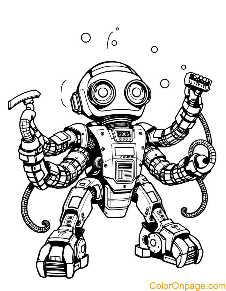 zookeeper-robot-coloring-page