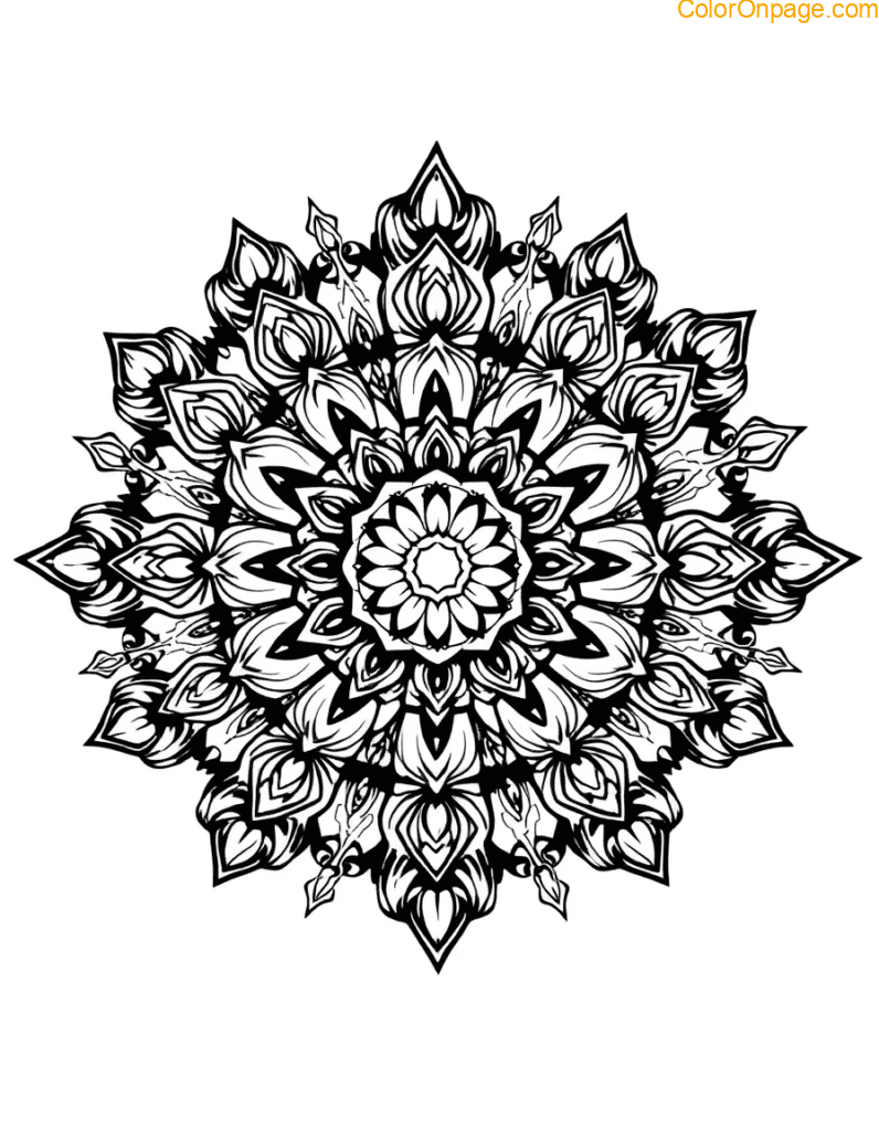 Animal Mandala Coloring Page