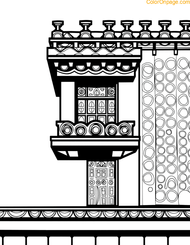 Architecture Patterns Coloring Page