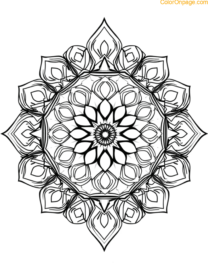 Bee Mandala Coloring Page