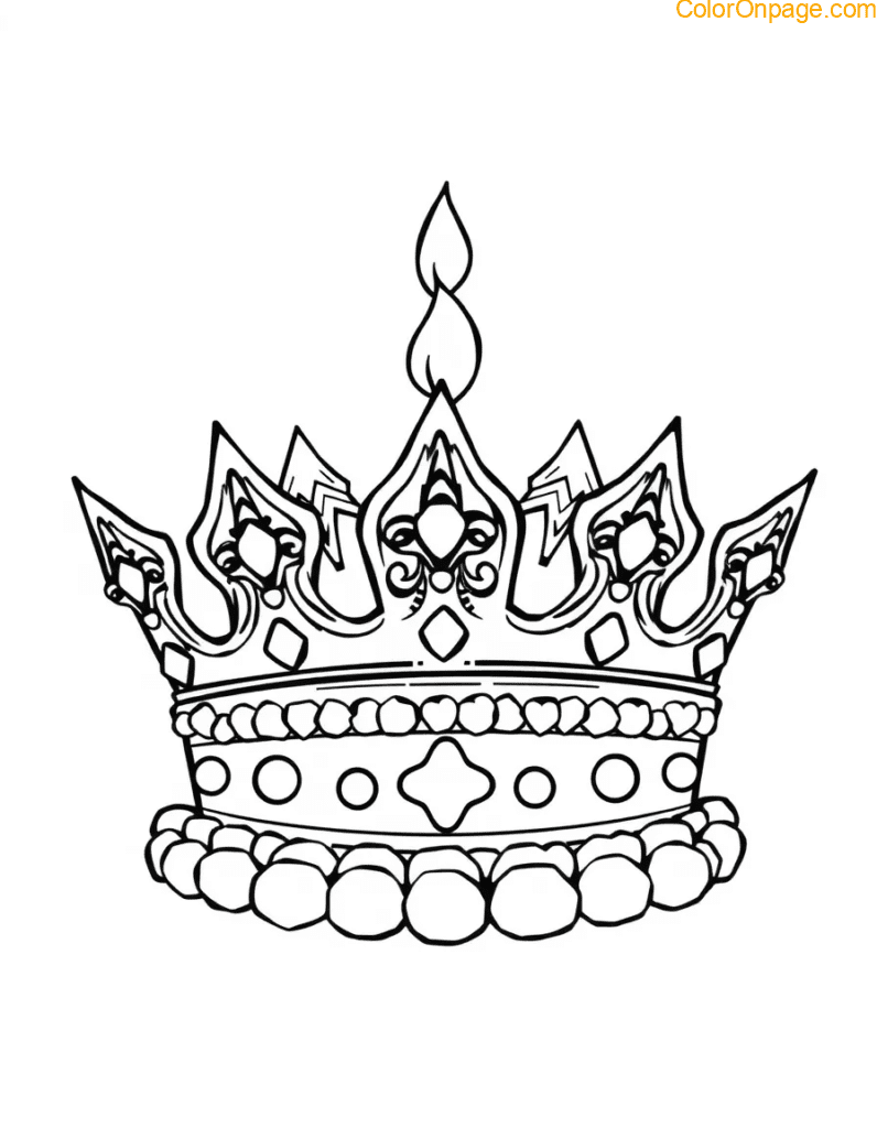 Birthday Crown Creation Coloring Page