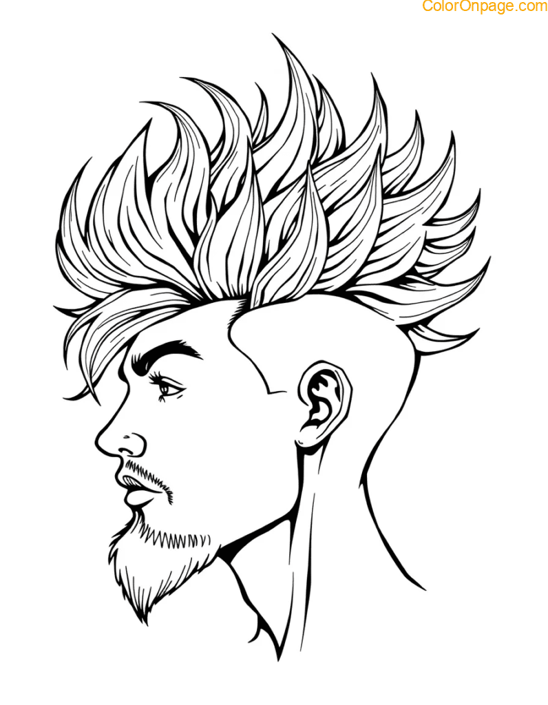 Crazy Hair Day Coloring Page
