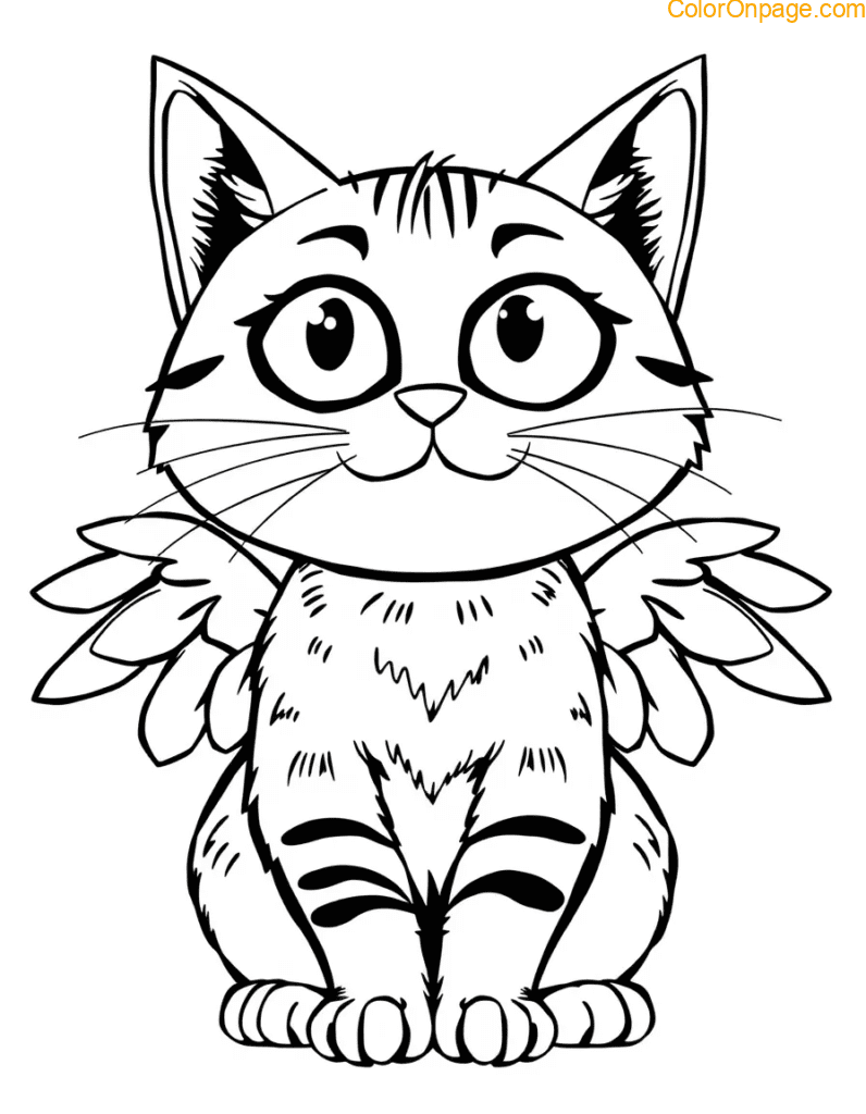 Cyclops Cat Coloring Page