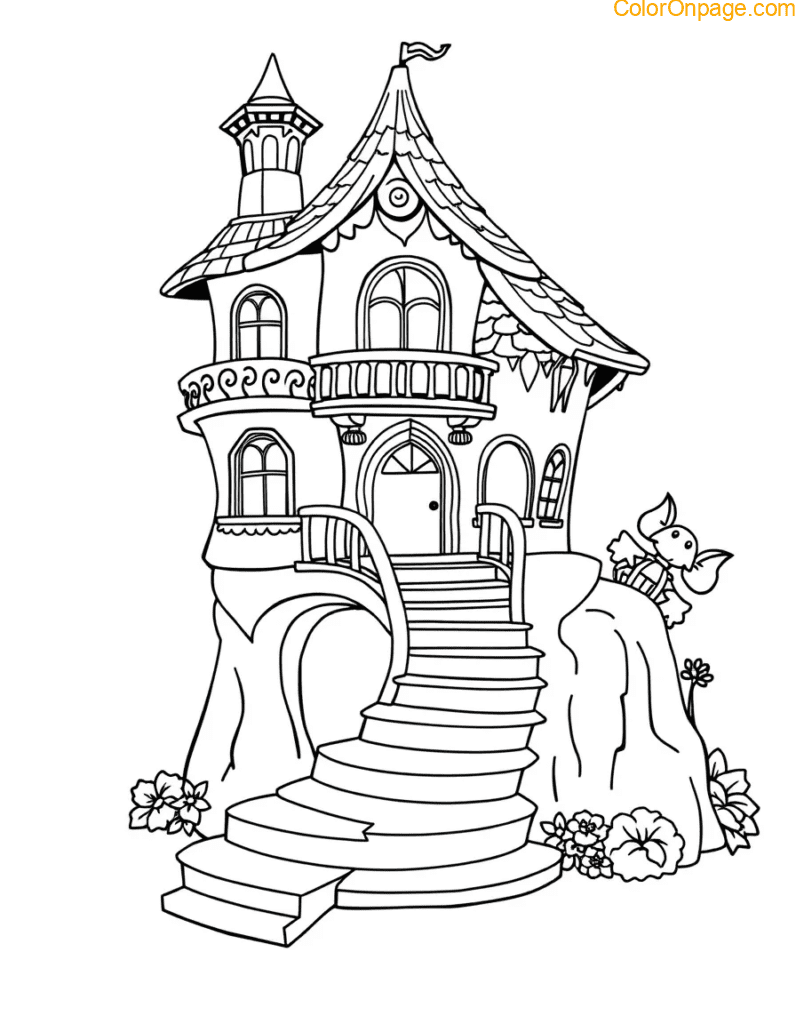 Dream House Coloring Page
