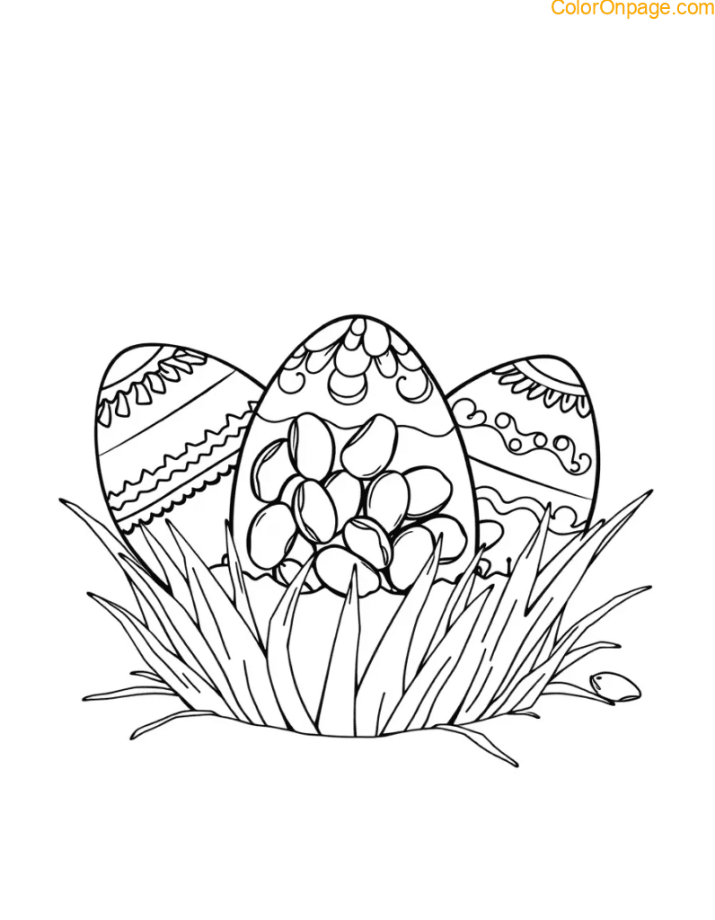 Easter Egg Candy Coloring Page