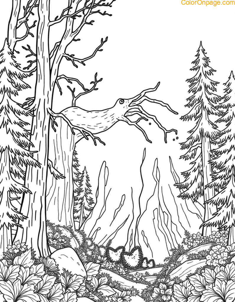 Enchanted Forest Giant Coloring Page