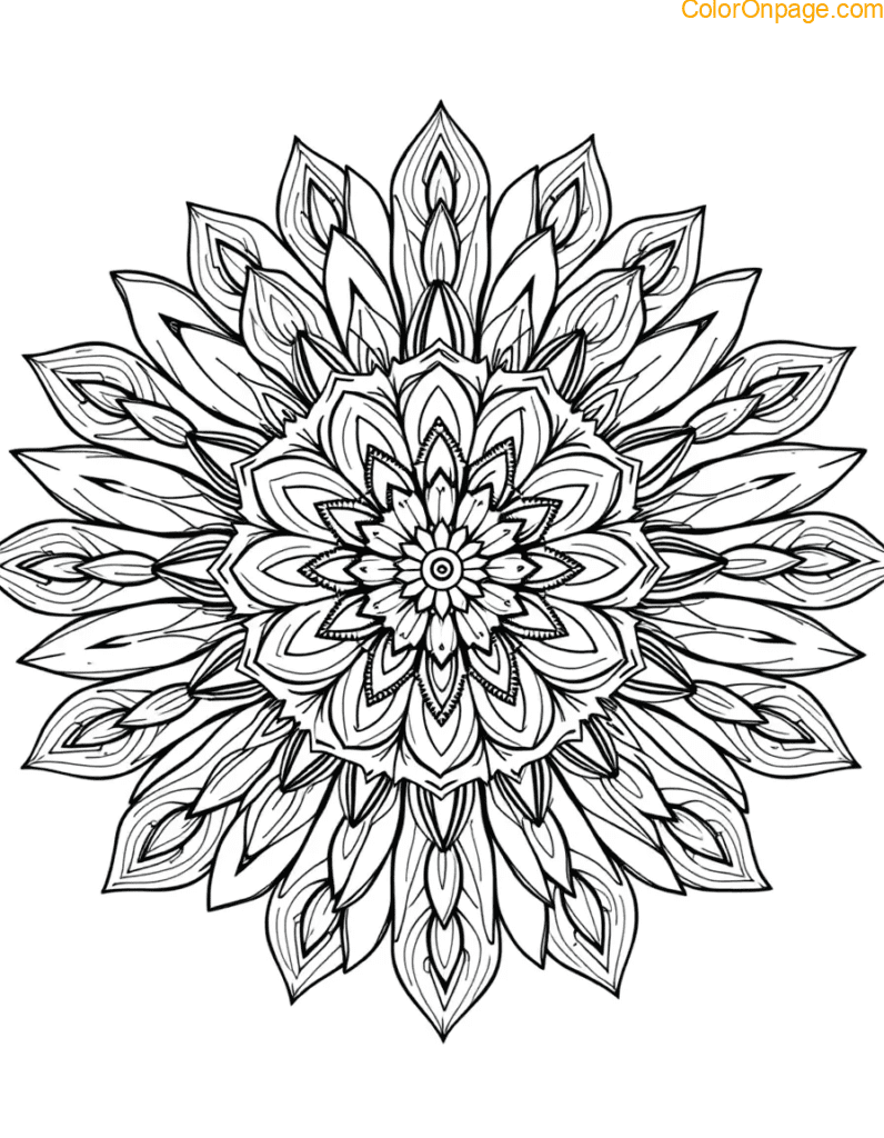 Flower Mandala Coloring Page