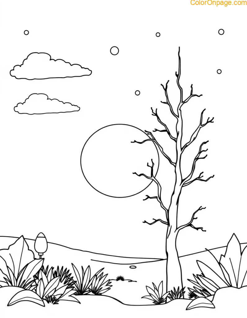 Four Seasons Giant Coloring Page