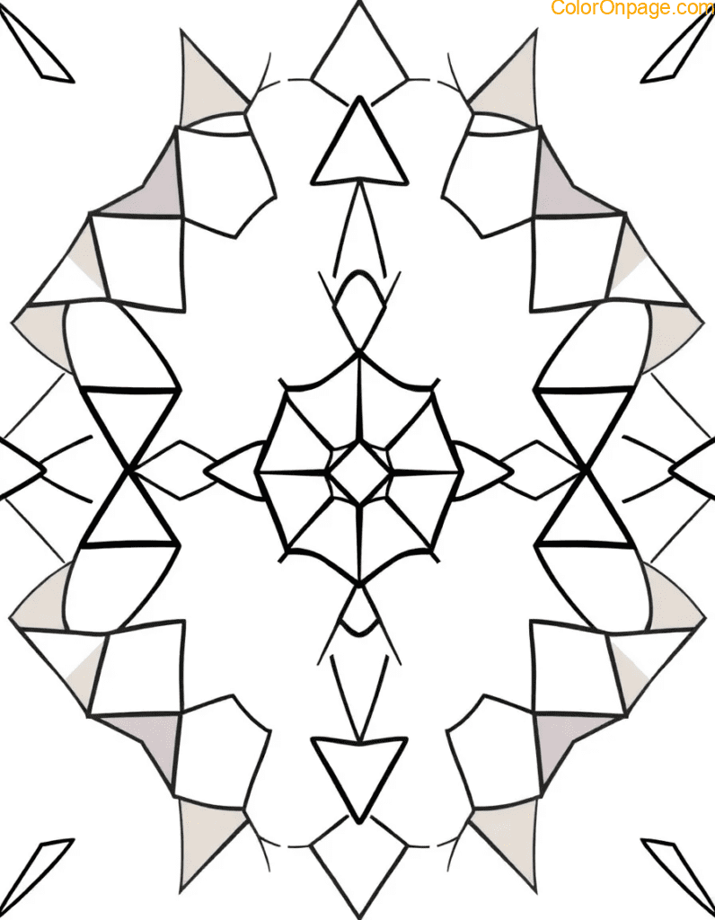 Geometric Shapes Pattern Play Coloring Page
