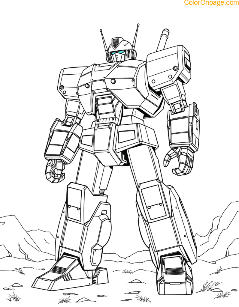 Giant Robot Coloring Page