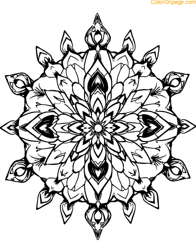Growth Mandala Coloring Page