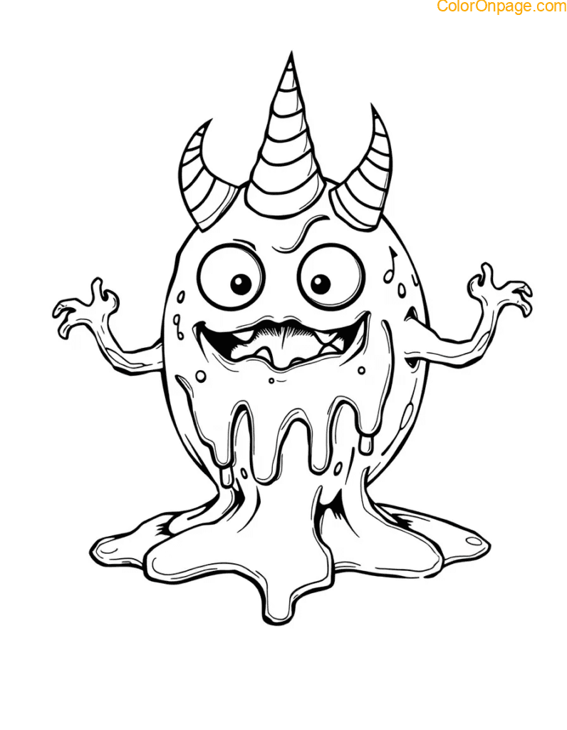 I is for Ice Cream Invader Coloring Page