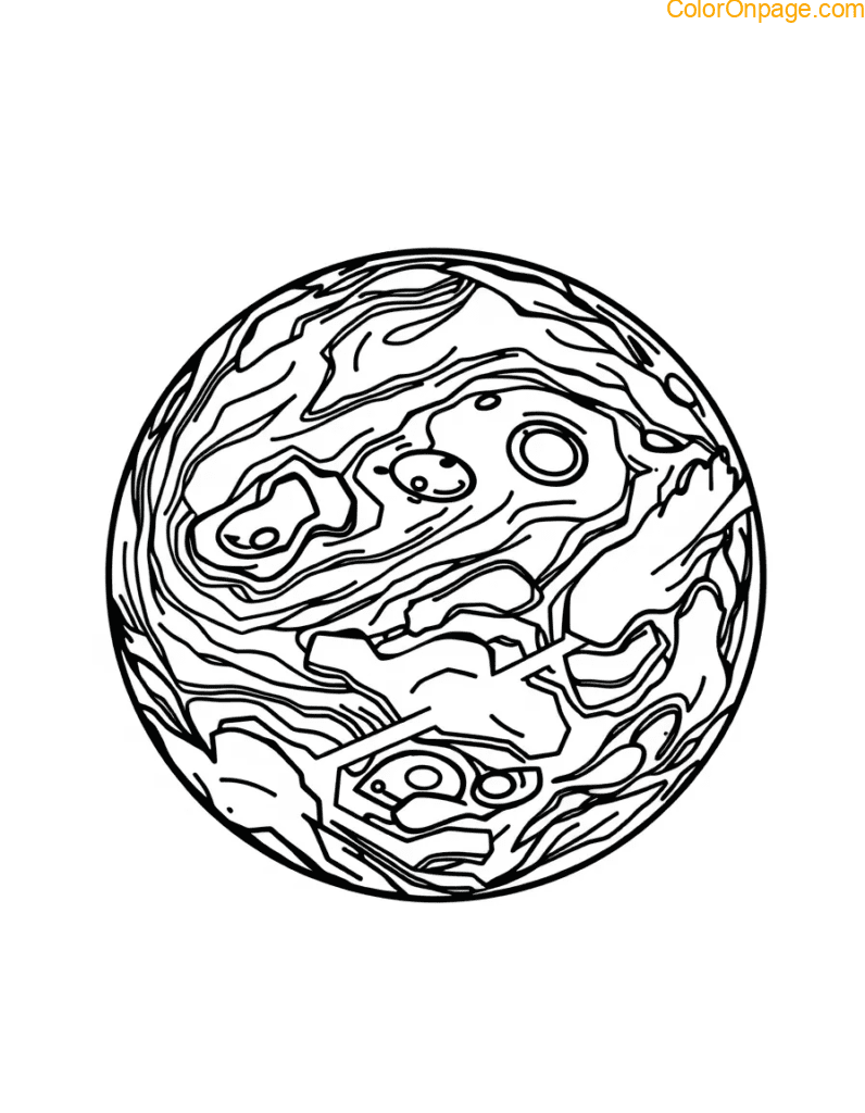 Invent a Planet Coloring Page