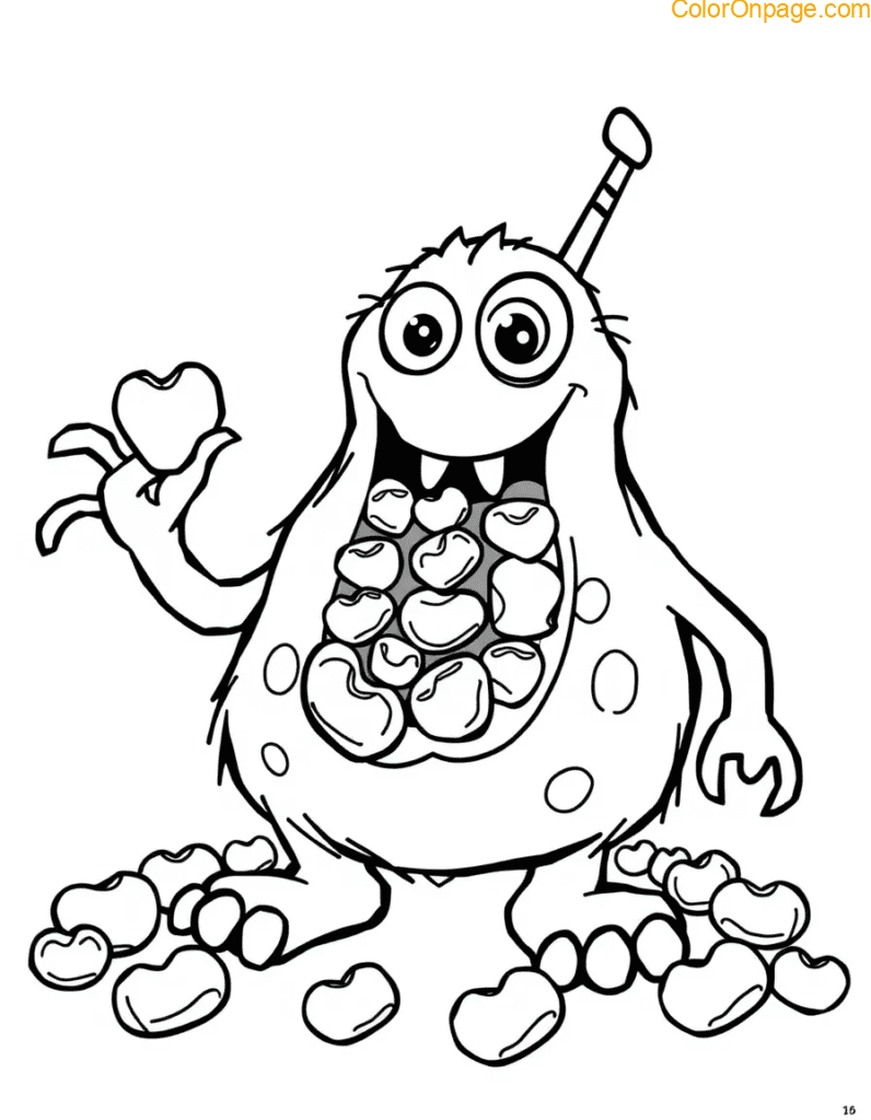 J is for Jellybean Juggler Coloring Page