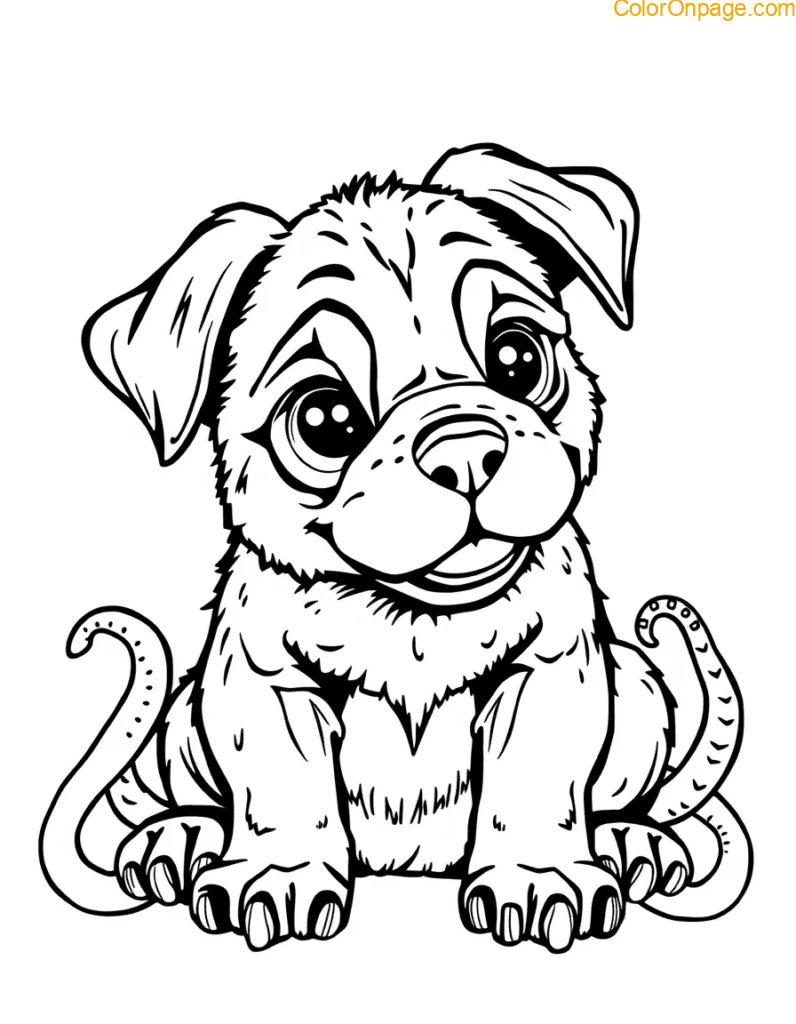 Kraken Pup Coloring Page