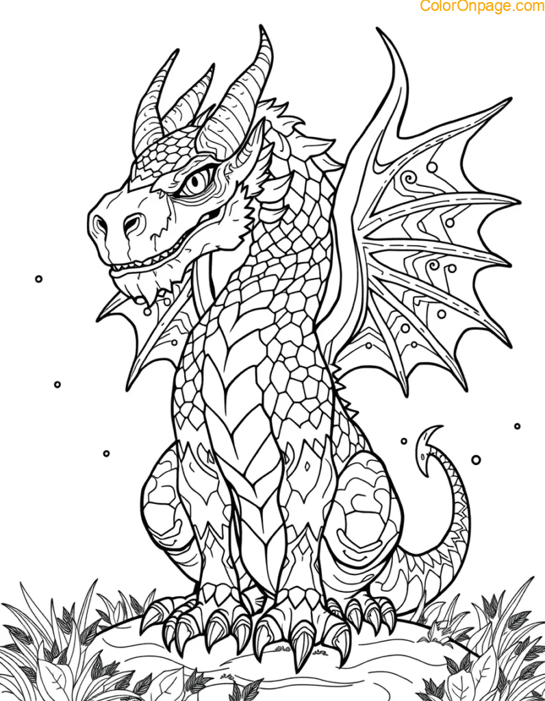 Magical Creatures Giant Coloring Page