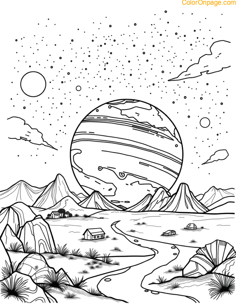 Nebula Wonderland Coloring Page