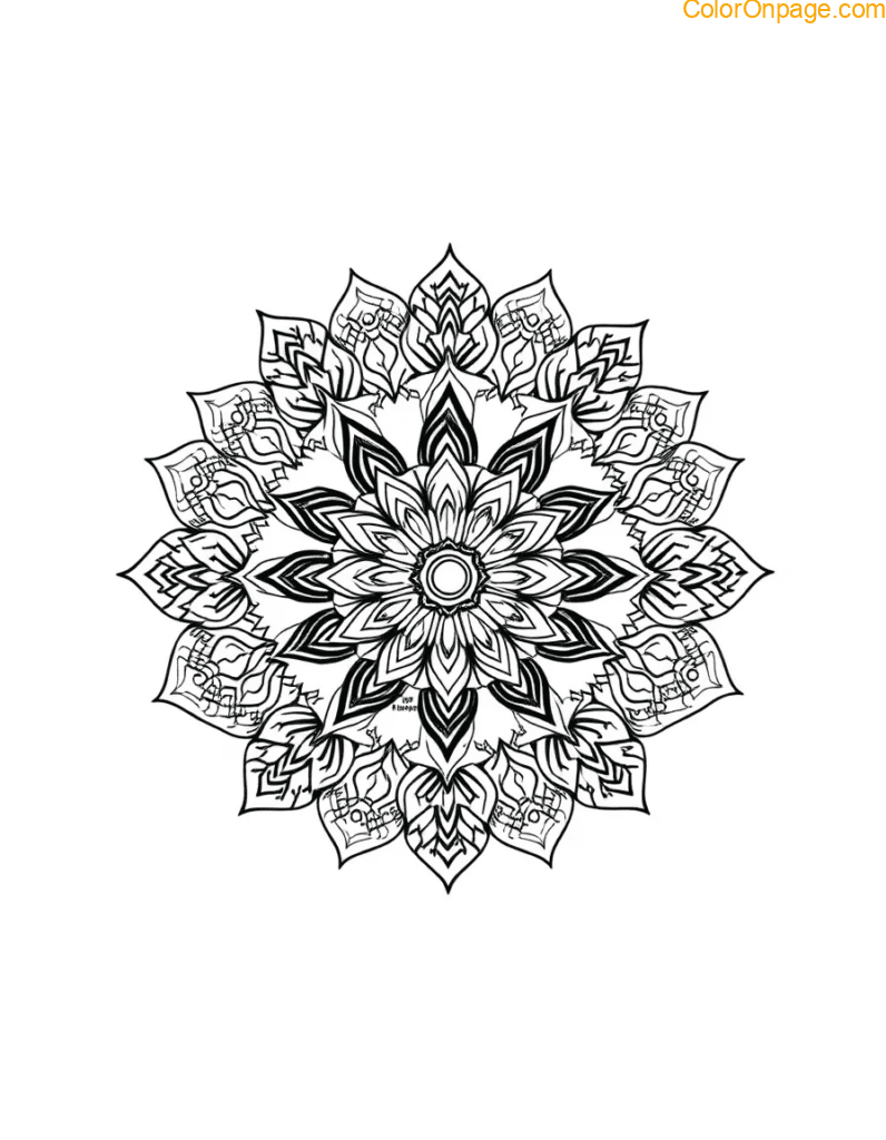 Ocean Mandala Coloring Page