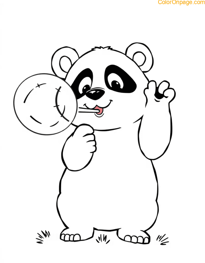 Panda Bubble Blower – A happy panda blowing giant soap bubbles.