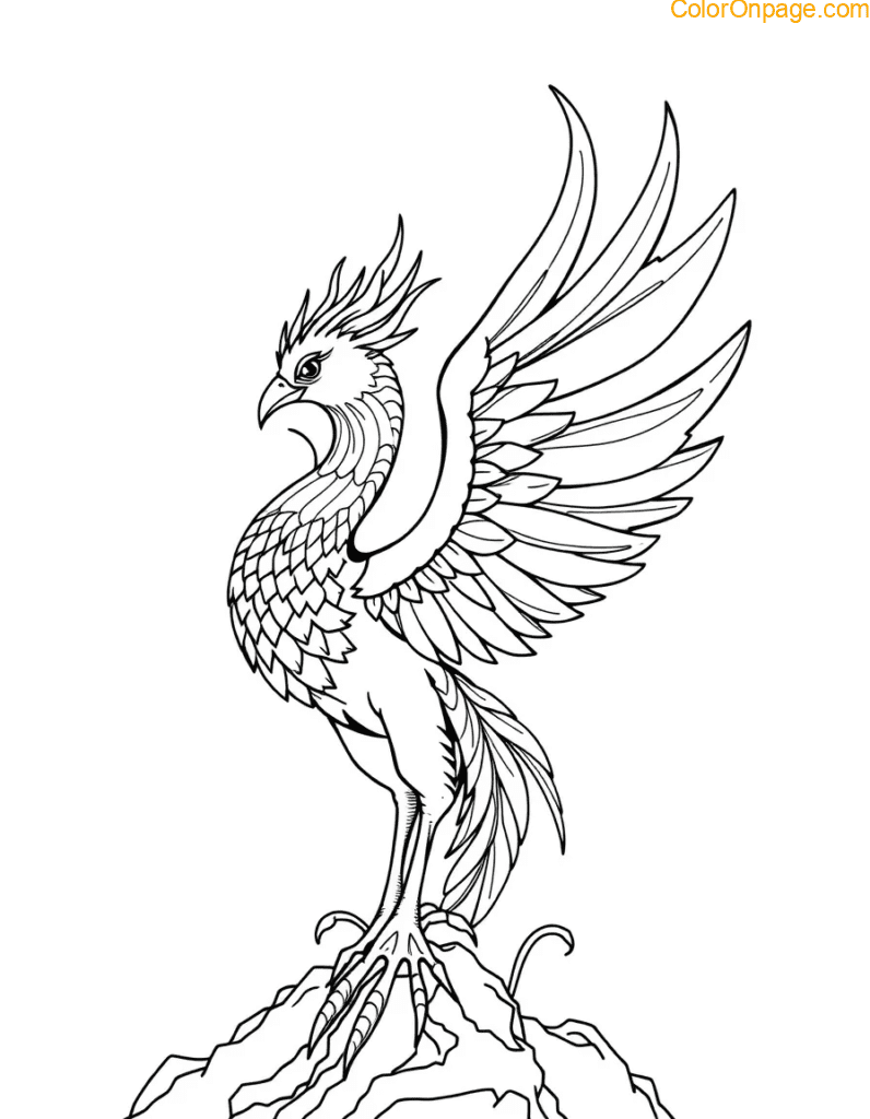 Phoenix Hydra Coloring Page