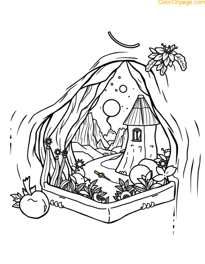 Pocket Universe Coloring PagePocket Universe Coloring Page