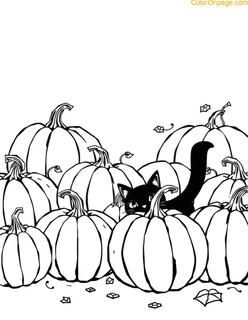 Pumpkin Patch Coloring Page