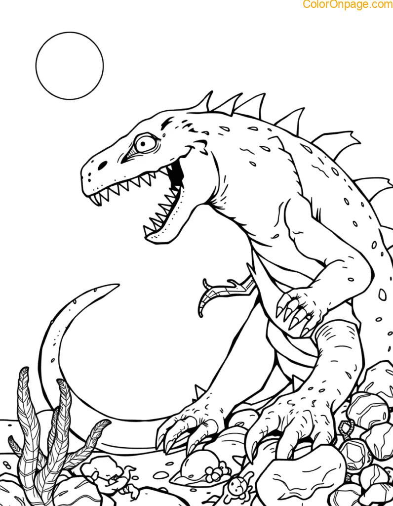 Sea Monster Attack Coloring Page