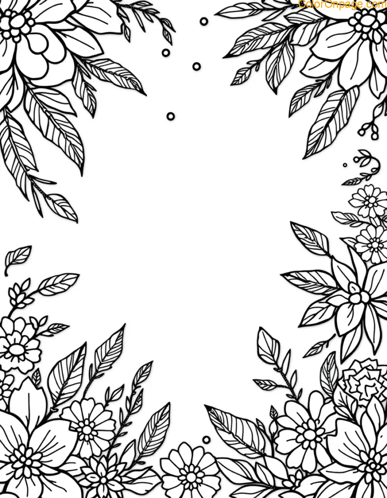 Seasonal Patterns Coloring Page